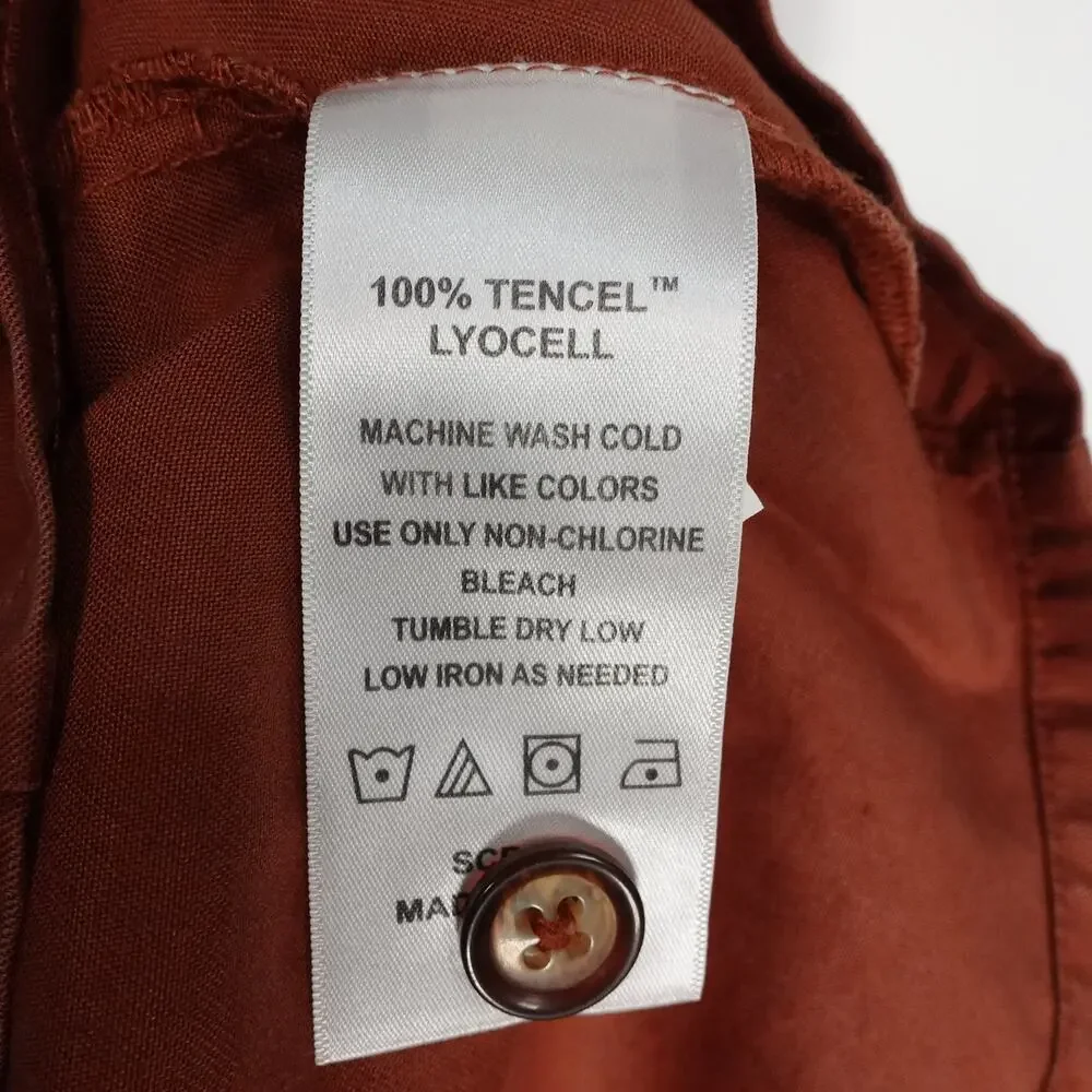 Quince Rust Button-Front Mini Dress - Picture 7 of 10